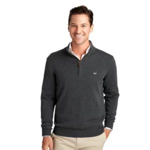 Vineyard Vibes gray quarter zip sweater